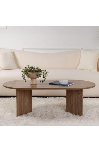 Τραπέζι σαλονιού Tabletod pakoworld σε καρυδί απόχρωση 119x60x40εκ