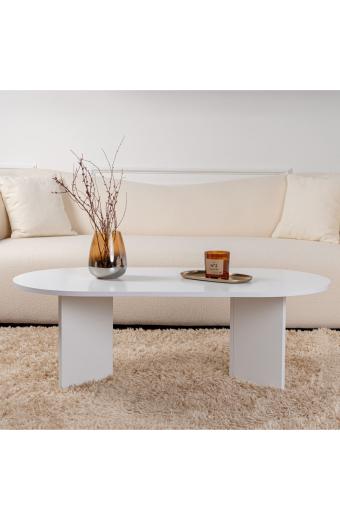 Τραπέζι σαλονιού Tabletod pakoworld σε λευκή απόχρωση 119x60x40εκ