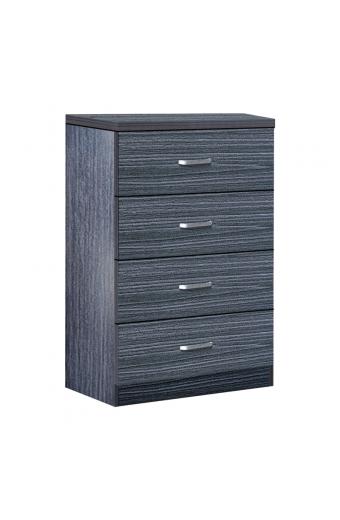 Συρταριέρα Killian pakoworld  με 4 συρτάρια zebrano 80x40x80εκ