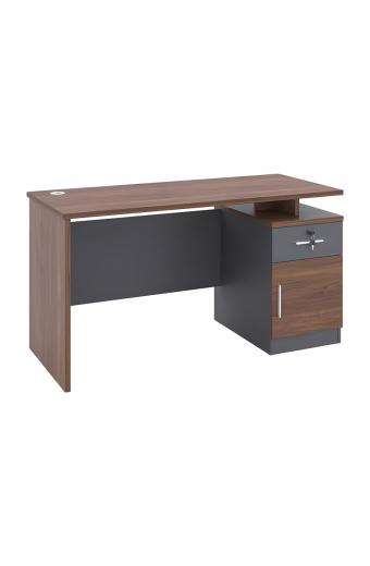 Γραφείο εργασίας Cassius pakoworld ανθρακί-καρυδί 120x60x75εκ
