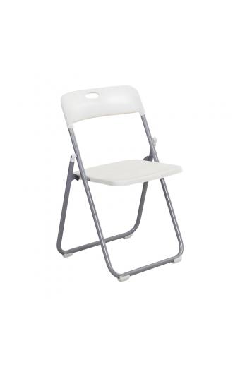 Καρέκλα πτυσσόμενη Daxton pakoworld PP λευκό-ασημί 49x46.5x73.5εκ