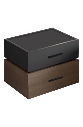 Κομοδίνο Sonlen pakoworld mdf σε sonoma-ανθρακί απόχρωση 60x40x44.5εκ