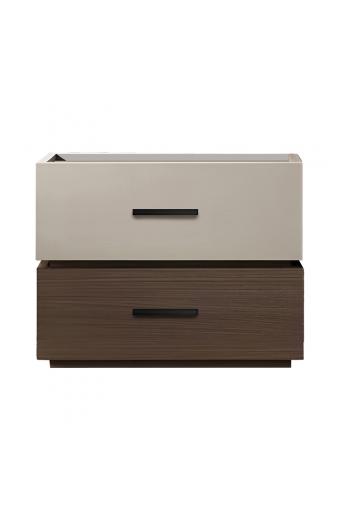Κομοδίνο Sonlen pakoworld mdf σε καρυδί-μπεζ απόχρωση 60x40x44.5εκ