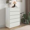 Συρταριέρα Kuanger pakoworld mdf σε λευκή απόχρωση 80x40x109εκ