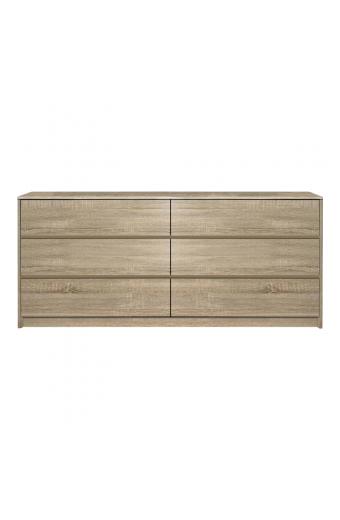 Συρταριέρα Kuanger pakoworld mdf σε φυσική απόχρωση 120x40x70εκ