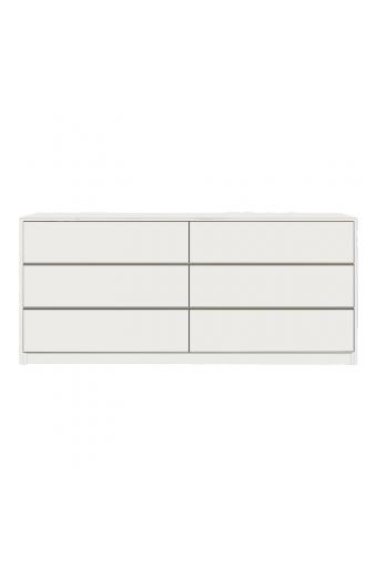 Συρταριέρα Kuanger pakoworld mdf σε λευκή απόχρωση 120x40x70εκ