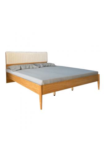 Κρεβάτι Akva  pakoworld διπλό mdf σε φυσική απόχρωση 150x200εκ