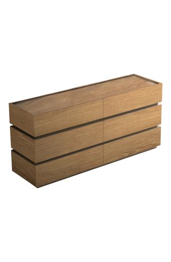 Συρταριέρα Sonlen pakoworld mdf σε oak απόχρωση 120x40x72εκ