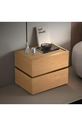 Κομοδίνο Sonlen pakoworld mdf σε oak απόχρωση 60x40x44.5εκ