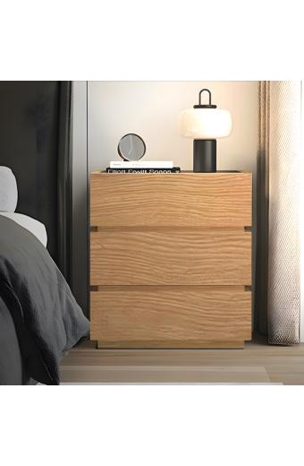 Κομοδίνο Sonlen pakoworld mdf σε oak απόχρωση 60x40x66εκ