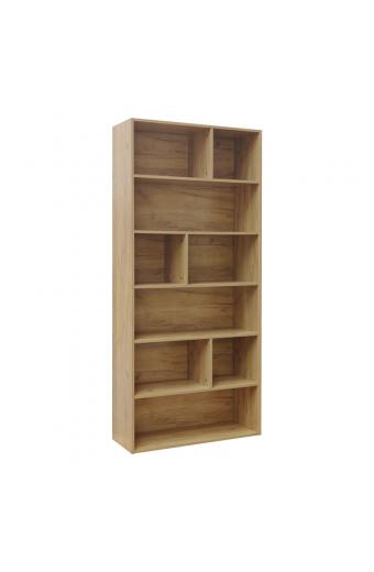Βιβλιοθήκη Evergin pakoworld mdf σε oak απόχρωση 80x30x180εκ