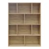 Βιβλιοθήκη Evergin pakoworld mdf σε oak απόχρωση 100x30x135εκ