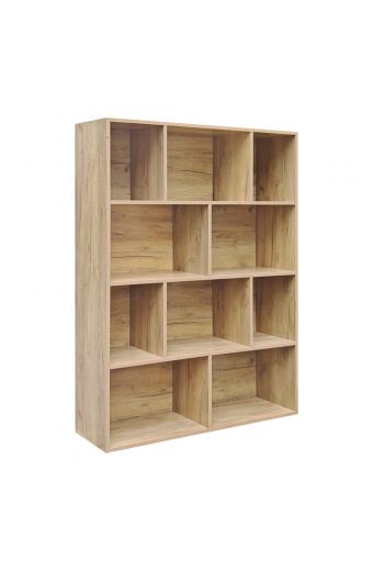 Βιβλιοθήκη Evergin pakoworld mdf σε oak απόχρωση 100x30x135εκ
