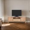 Έπιπλο τηλεόρασης Hamea pakoworld mdf σε φυσική απόχρωση 145x39,5x49εκ