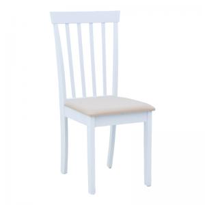 Καρέκλα Houston pakoworld σε λευκή απόχρωση 40x49x94εκ