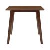 Τραπέζι Benson pakoworld MDF σε καρυδί απόχρωση 80x80x75εκ
