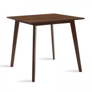 Τραπέζι Benson pakoworld MDF σε καρυδί απόχρωση 80x80x75εκ
