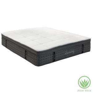 Στρώμα Luxury pakoworld pocket spring+gel memory foam+latex διπλής όψης aloe vera 34-36cm 150x200εκ