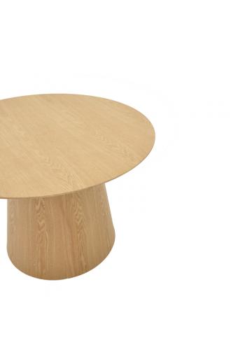 Τραπέζι σαλονιού Kayano pakoworld mdf σε φυσική απόχρωση Φ60x40εκ