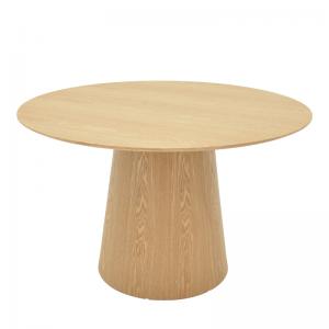 Τραπέζι Kayano pakoworld mdf σε φυσική απόχρωση Φ120x72εκ