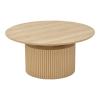 Τραπέζι σαλονιού Opols pakoworld mdf σε  φυσική απόχρωση Φ90x42εκ