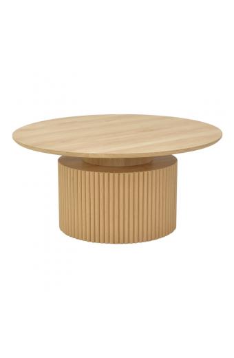 Τραπέζι σαλονιού Opols pakoworld mdf σε  φυσική απόχρωση Φ90x42εκ