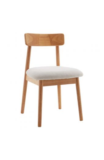 Καρέκλα Tullo pakoworld rubberwood σε φυσική απόχρωση 46x45x78εκ