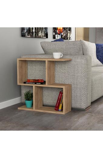 Βοηθητικό τραπέζι Homemania pakoworld χρώμα φυσικό 60x20x60εκ