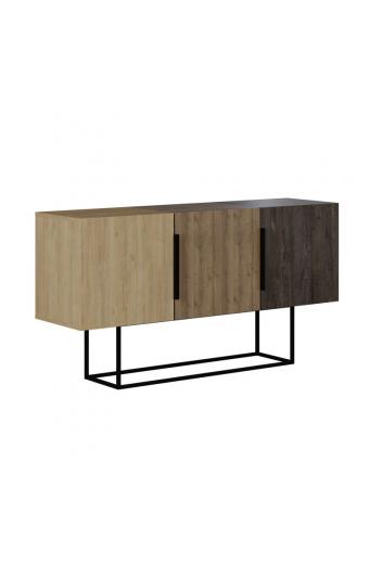 Μπουφές Estella pakoworld φυσικό-καρυδί 150x42x79.5εκ