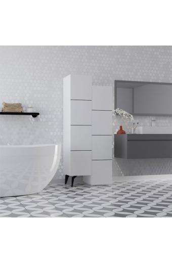 Ντουλάπι-στήλη Romane pakoworld λευκό 62.2x37.4x155.4εκ