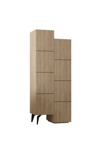 Ντουλάπι-στήλη Romane pakoworld φυσικό 62.2x37.4x155.4εκ