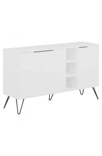 Μπουφές Clara pakoworld λευκό 142x35.5x83εκ