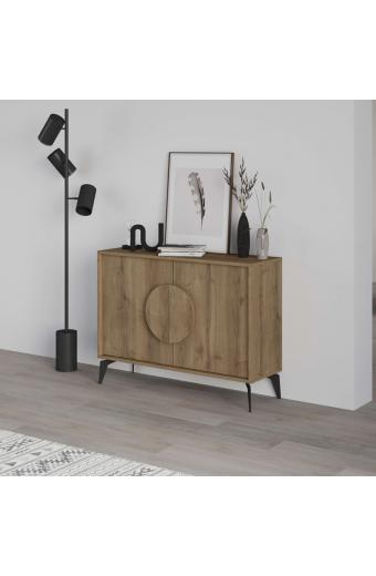 Μπουφές Gora pakoworld σε απόχρωση ανοιχτό καρυδί 110x35.6x82εκ