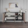 Μπουφές Clara pakoworld σε μόκα-ανθρακί απόχρωση 142x35,6x83εκ