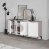 Μπουφές Gora pakoworld σε λευκή με μόκα απόχρωση  180x35.6x82εκ