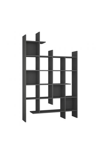 Βιβλιοθήκη Manco pakoworld σε ανθρακί απόχρωση 122x25.5x188εκ