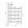 Βιβλιοθήκη Manco pakoworld σε oak απόχρωση 122x25.5x188εκ