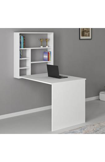 Γραφείο τοίχου ανοιγόμενο Ravin pakoworld λευκό 63x90x154εκ