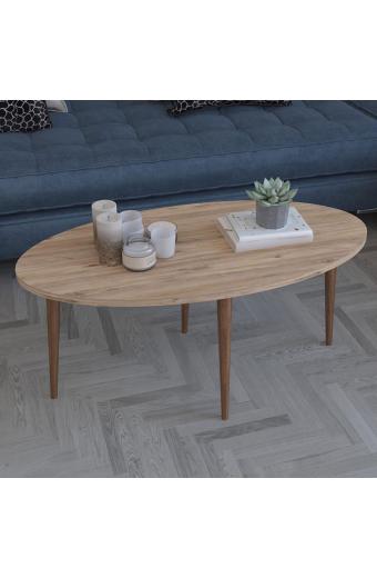 Τραπέζι σαλονιού Barton pakoworld sonoma-καφέ 90x45x40εκ