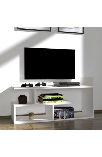Έπιπλο τηλεόρασης Waldo pakoworld λευκό μελαμίνης 100x29,5x40εκ