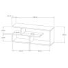 Έπιπλο τηλεόρασης Waldo pakoworld λευκό μελαμίνης 100x29,5x40εκ