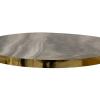 Βοηθητικά τραπέζια σαλονιού Buena pakoworld σετ 3τεμ ανθρακί μαρμάρου-χρυσό