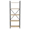 Βιβλιοθήκη Baker pakoworld καρυδί-μαύρο 66x34x180εκ