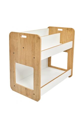 Ραφιέρα Dovere pakoworld φυσικό-λευκό mdf 56x34x55εκ