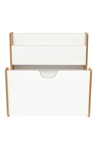 Ραφιέρα Crane pakoworld φυσικό-λευκό mdf 57x34x55εκ