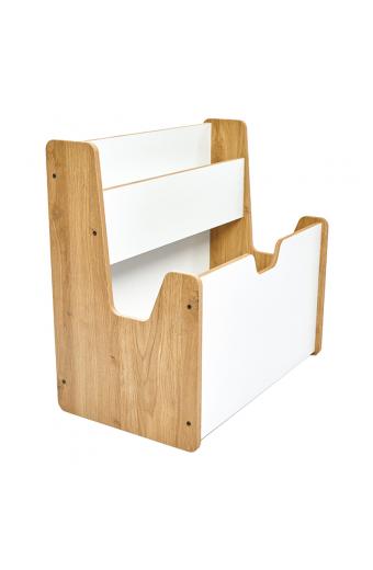 Ραφιέρα Crane pakoworld φυσικό-λευκό mdf 57x34x55εκ
