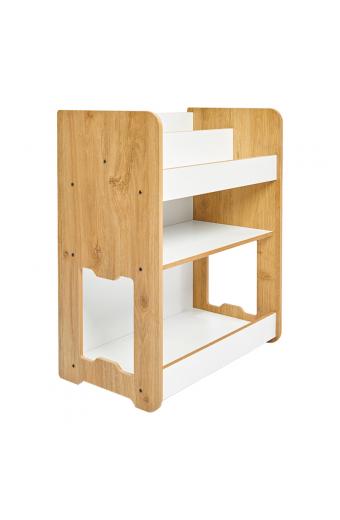 Ραφιέρα Seagull pakoworld φυσικό-λευκό mdf 57x34x70εκ