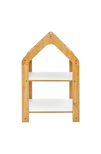 Ραφιέρα Montessori Zoilen pakoworld φυσικό-λευκό-ροζ mdf 50x30x80εκ
