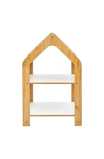 Ραφιέρα Montessori Zoilen pakoworld φυσικό-λευκό-μπλε mdf 50x30x80εκ