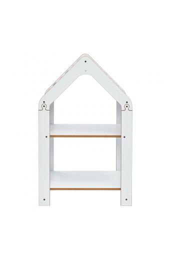 Ραφιέρα Montessori Zoilen pakoworld λευκό-ροζ mdf 50x30x80εκ